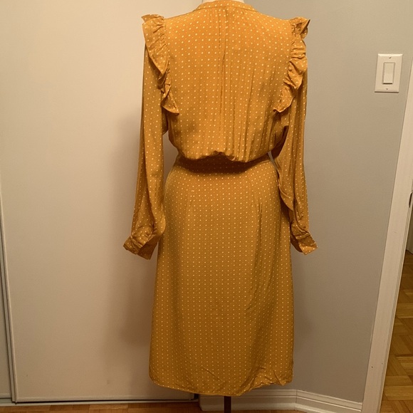 Joie yellow polka dots dress in xs - Picture 3 of 7